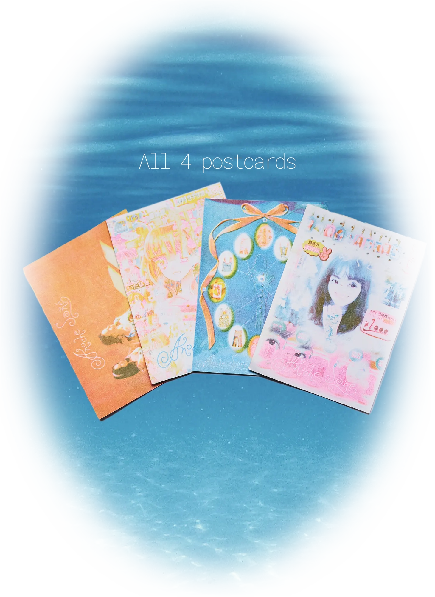 all 4 postcards